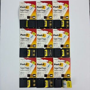 New 9 Package of Post-it 3M tape flags “Initial Here” 680-13 office